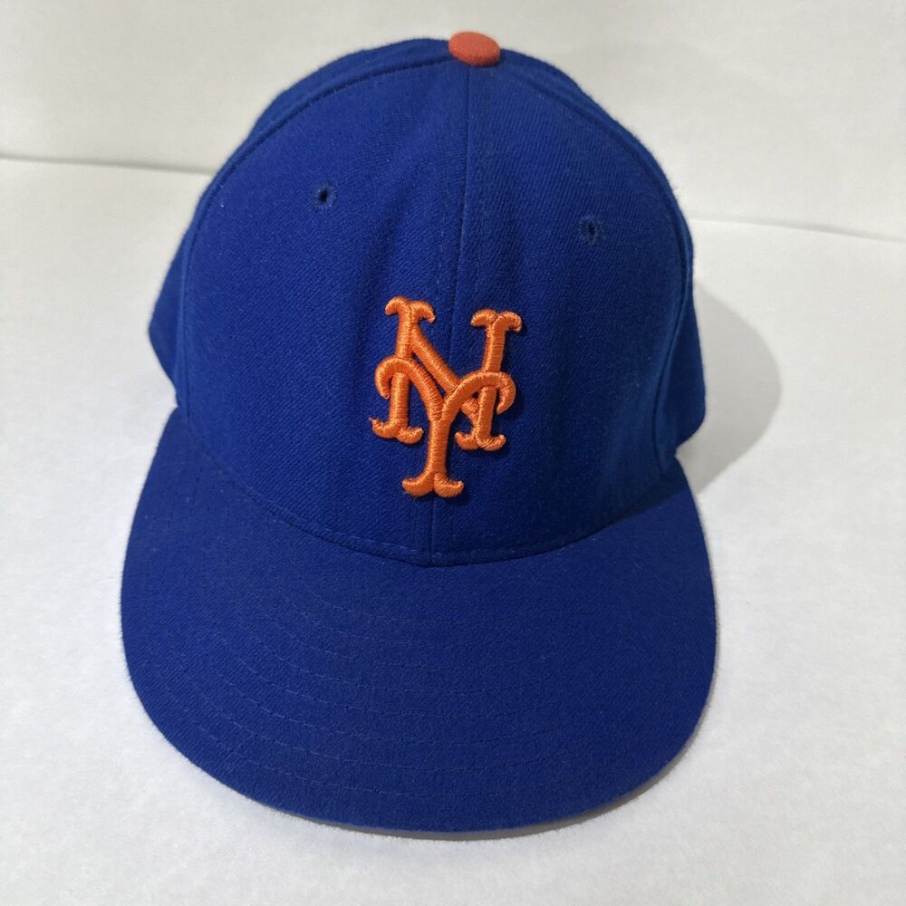 New York Mets New Era Authentic On-Field 59FIFTY Mens Sz 7 Blue Cap Hat USA Made